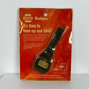 Vintage NAPA Belden Sweda Quartz LCD Digital Watch With Five Functions In Origin